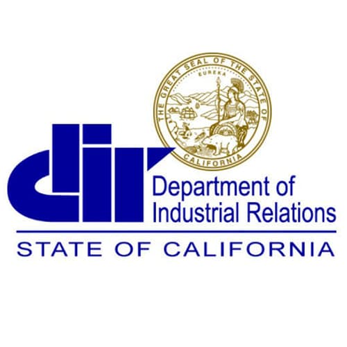 State of California Department of Industrial Relations (DIR) logo